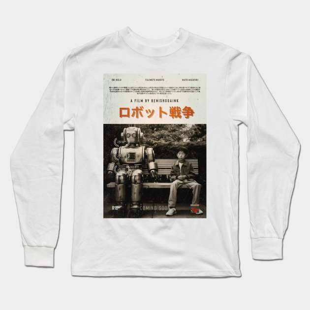 Robot War 11 Retro Japan Long Sleeve T-Shirt by Beni-Shoga-Ink